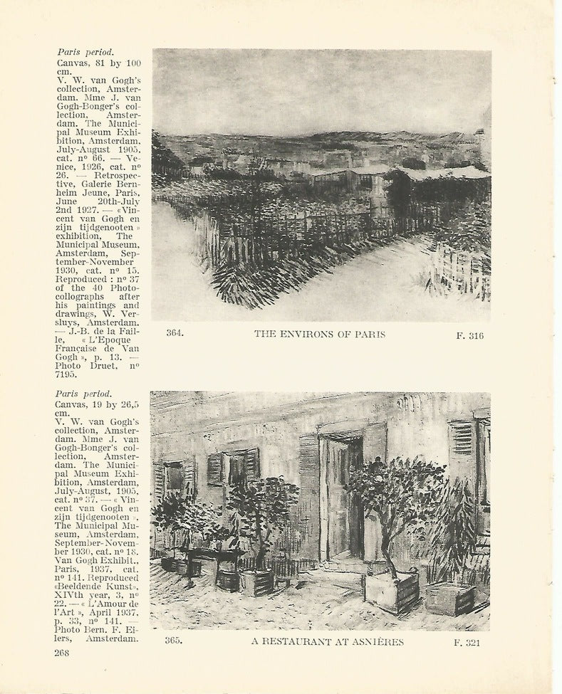 LAMINA 1324: VAN GOGH. The Environs of Paris. A Restaurant ar Asnieres
