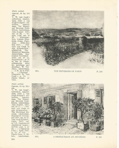 LAMINA 1324: VAN GOGH. The Environs of Paris. A Restaurant ar Asnieres