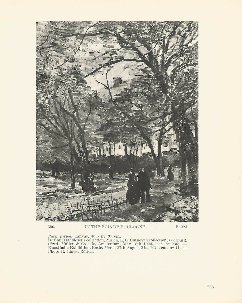 LAMINA 1333: VAN GOGH. In the Bois de Boulogne