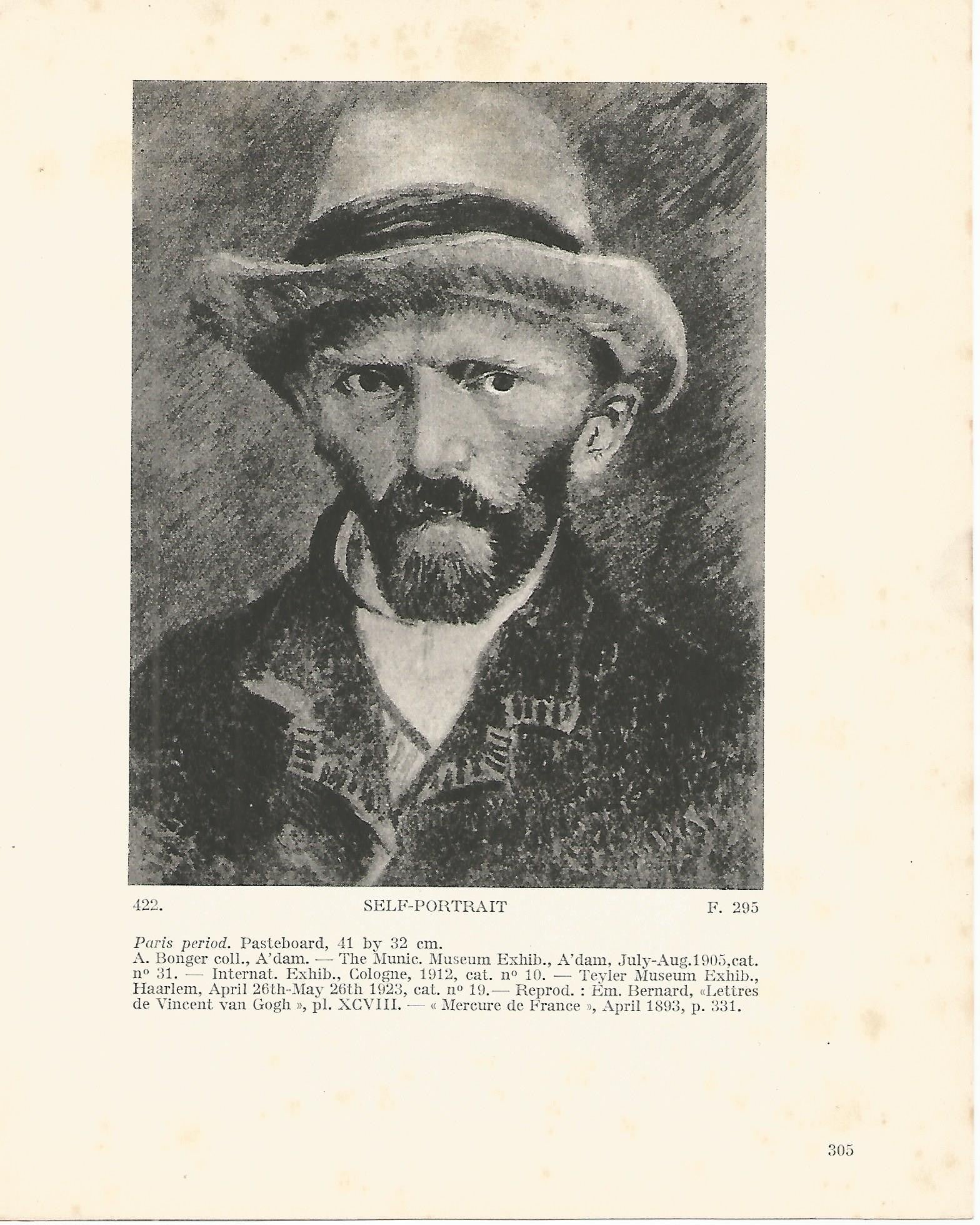 LAMINA 1345: VAN GOGH. Self-Portrait