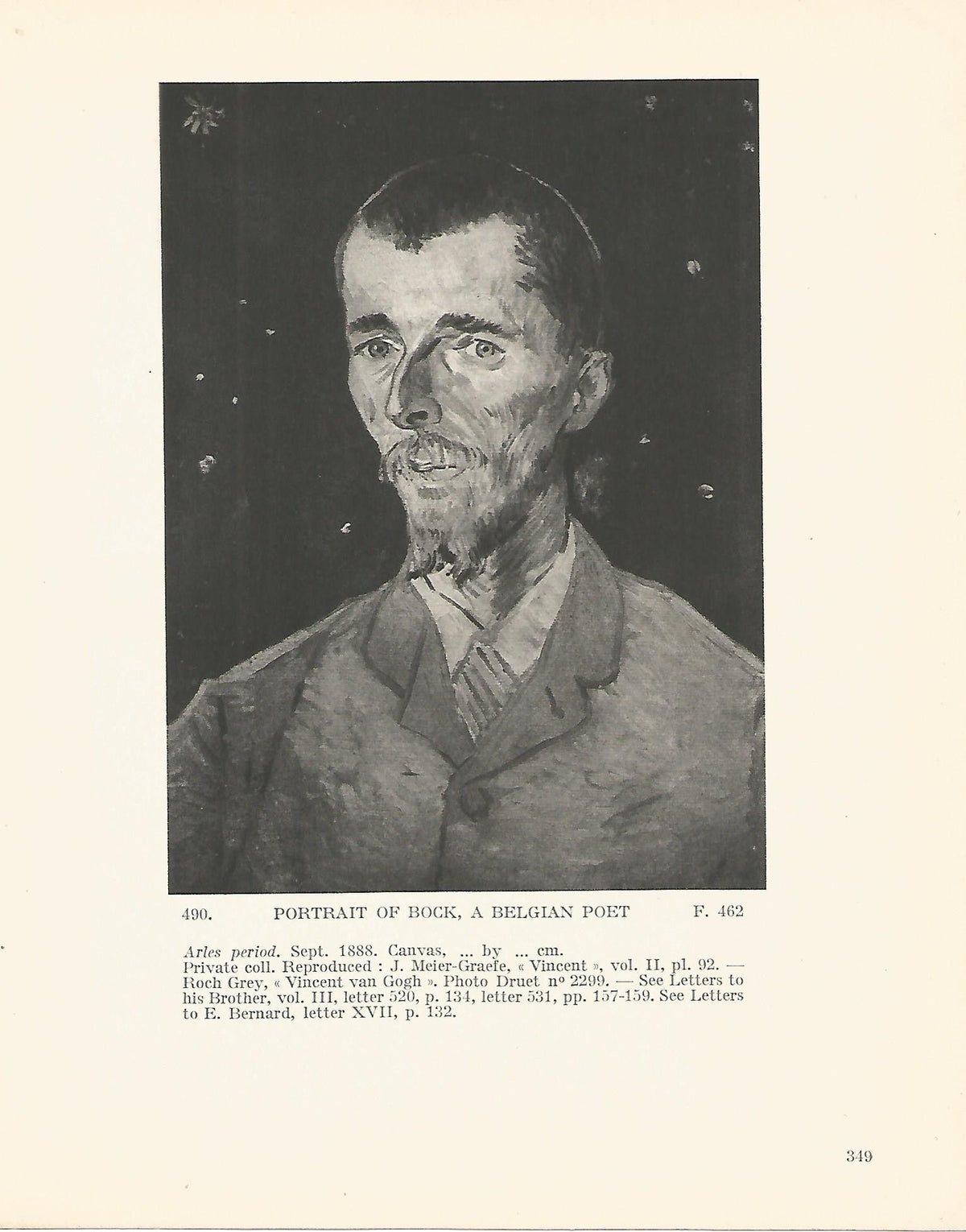 LAMINA 1369: VAN GOGH. Portrait of Bock a belgian poet