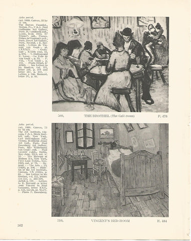 LAMINA 1376: VAN GOGH. The Brothel. Vincents bed-room