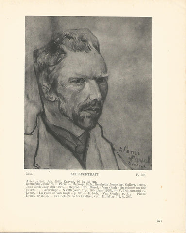 LAMINA 1382: VAN GOGH. Self-portrait
