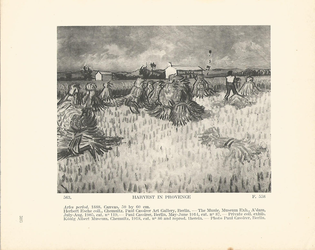 LAMINA 1394: VAN GOGH. Harvest in Provence