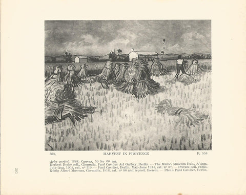 LAMINA 1394: VAN GOGH. Harvest in Provence