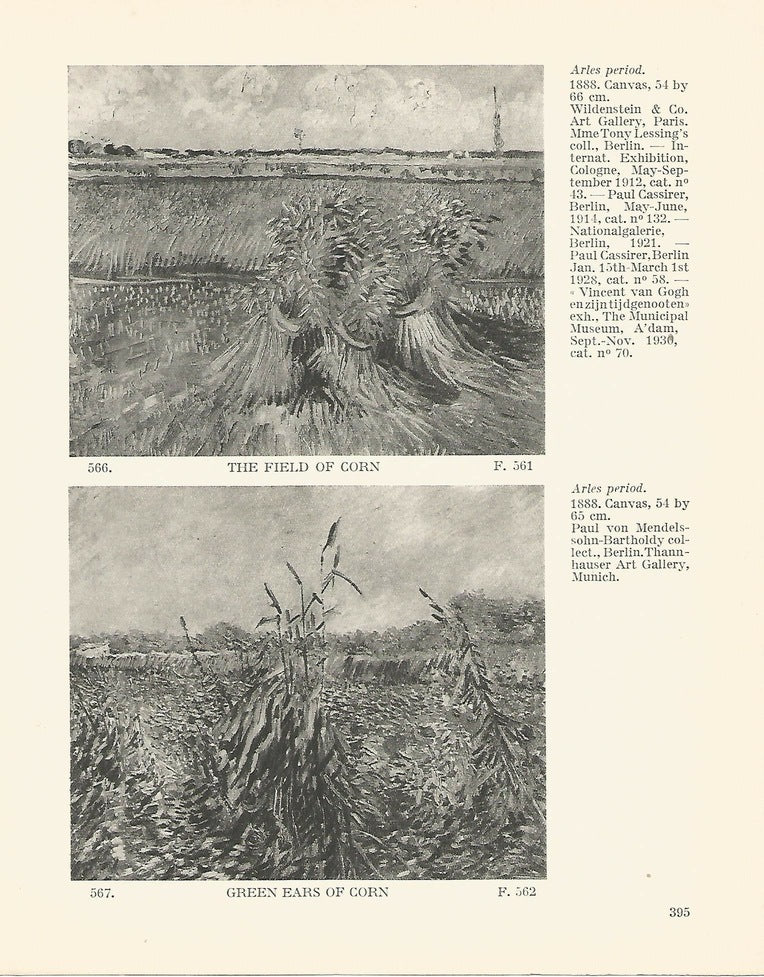 LAMINA 1395: VAN GOGH. The Field of Corn. Green Ears of Corn