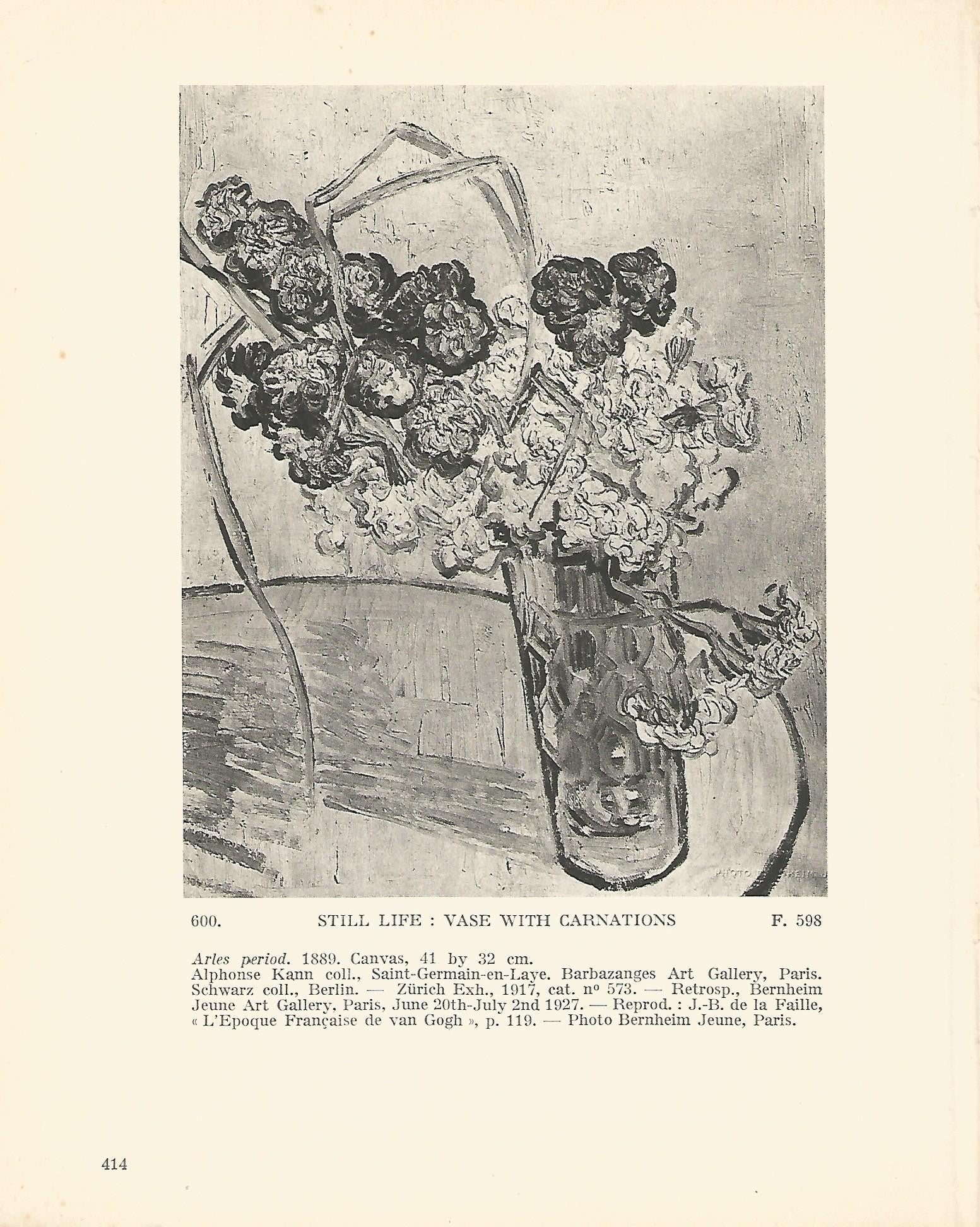 LAMINA 1404: VAN GOGH. Still Life: Vase with Carnations