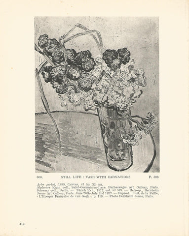 LAMINA 1404: VAN GOGH. Still Life: Vase with Carnations