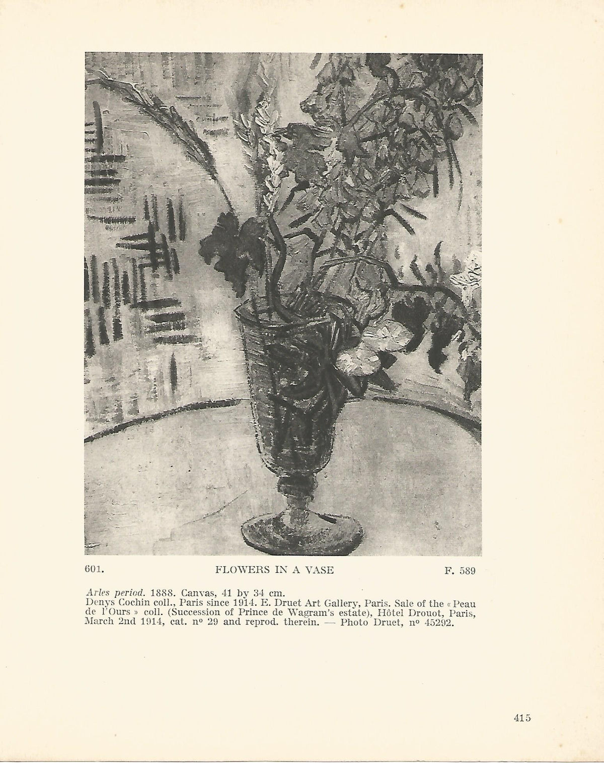 LAMINA 1405: VAN GOGH. Flowers in a Vase