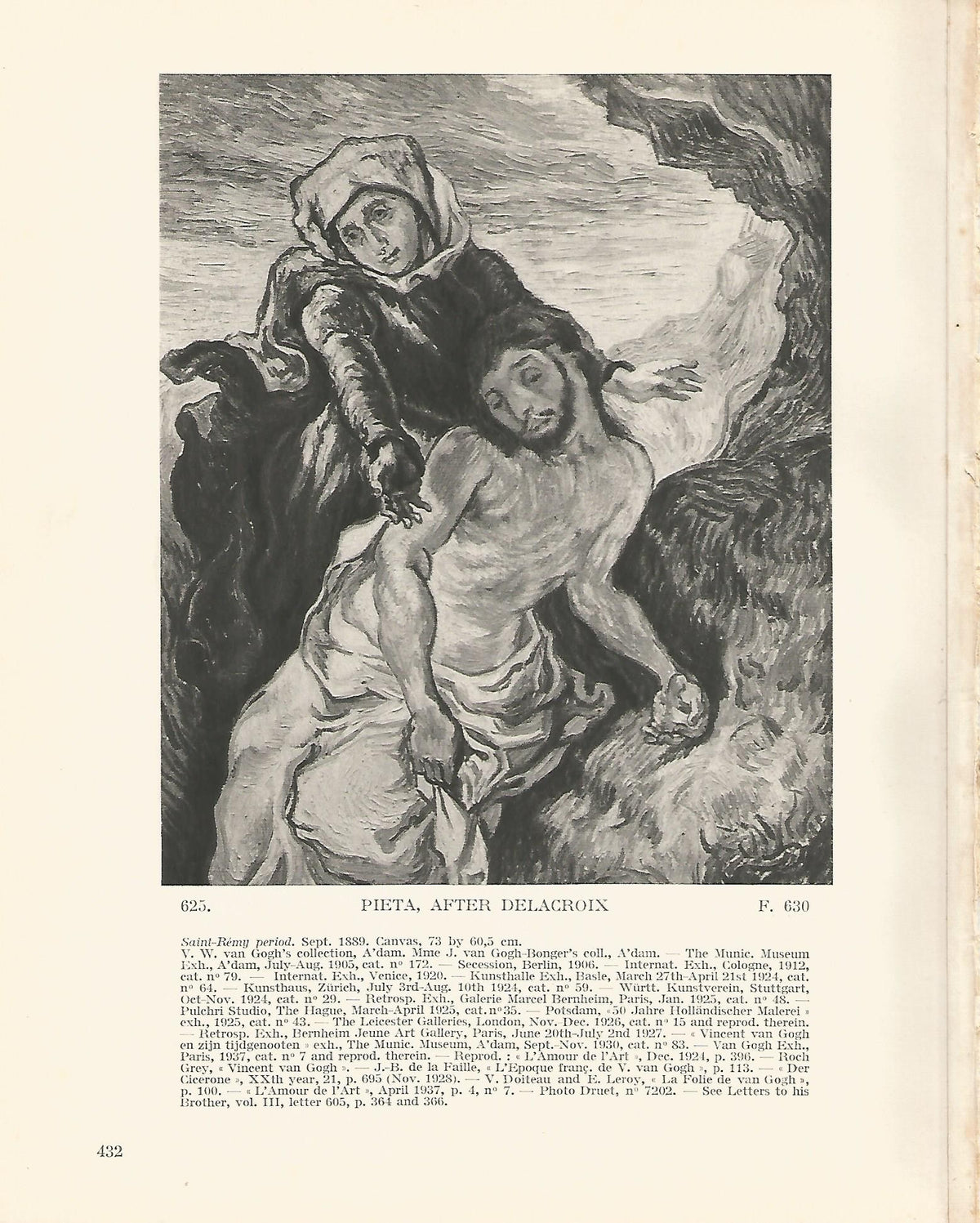 LAMINA 1414: VAN GOGH. Pieta after Delacroix