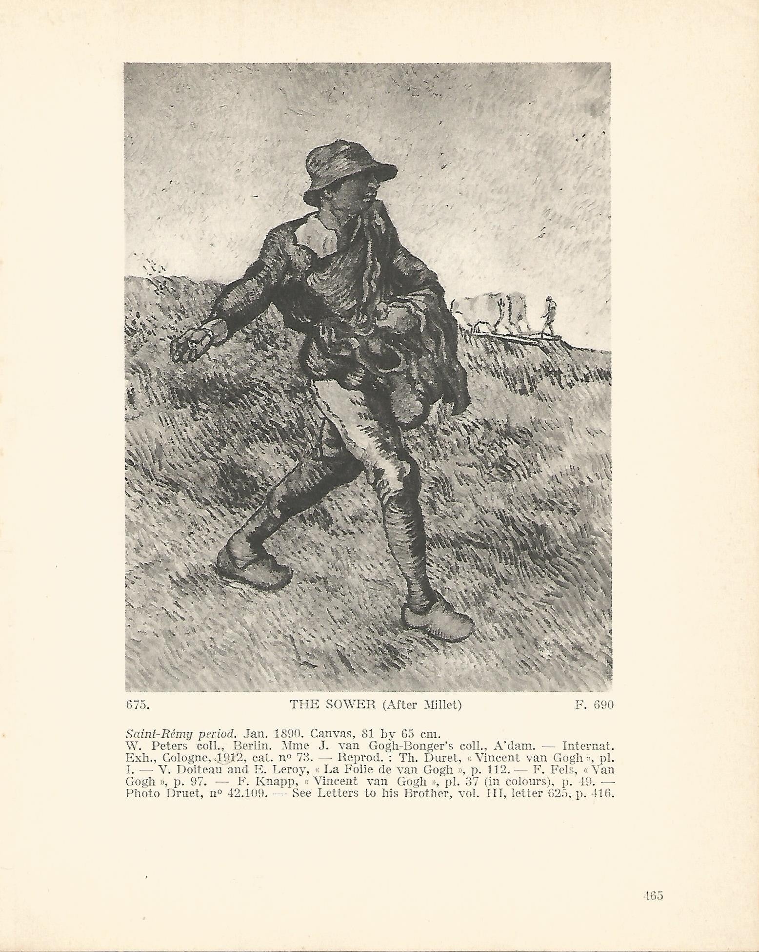 LAMINA 1431: VAN GOGH. The Sower (after Millet)