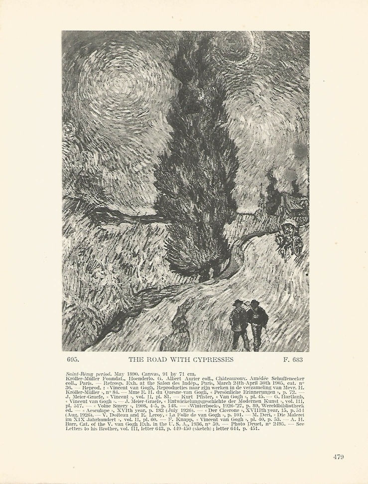 LAMINA 1438: VAN GOGH. The Road with Cypressses