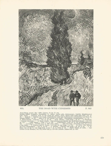 LAMINA 1438: VAN GOGH. The Road with Cypressses