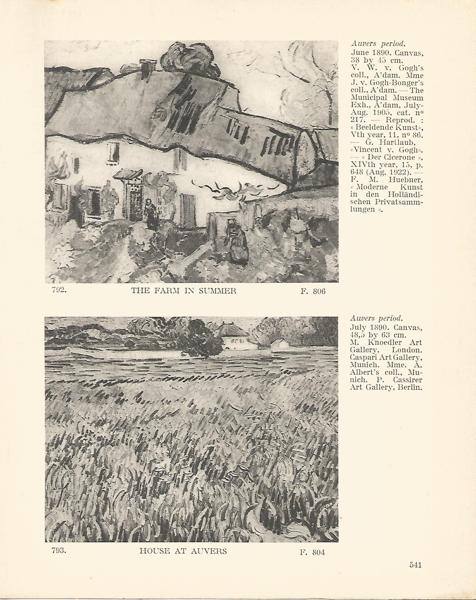 LAMINA 1470: VAN GOGH. The Farm in Summer. House at Auvers