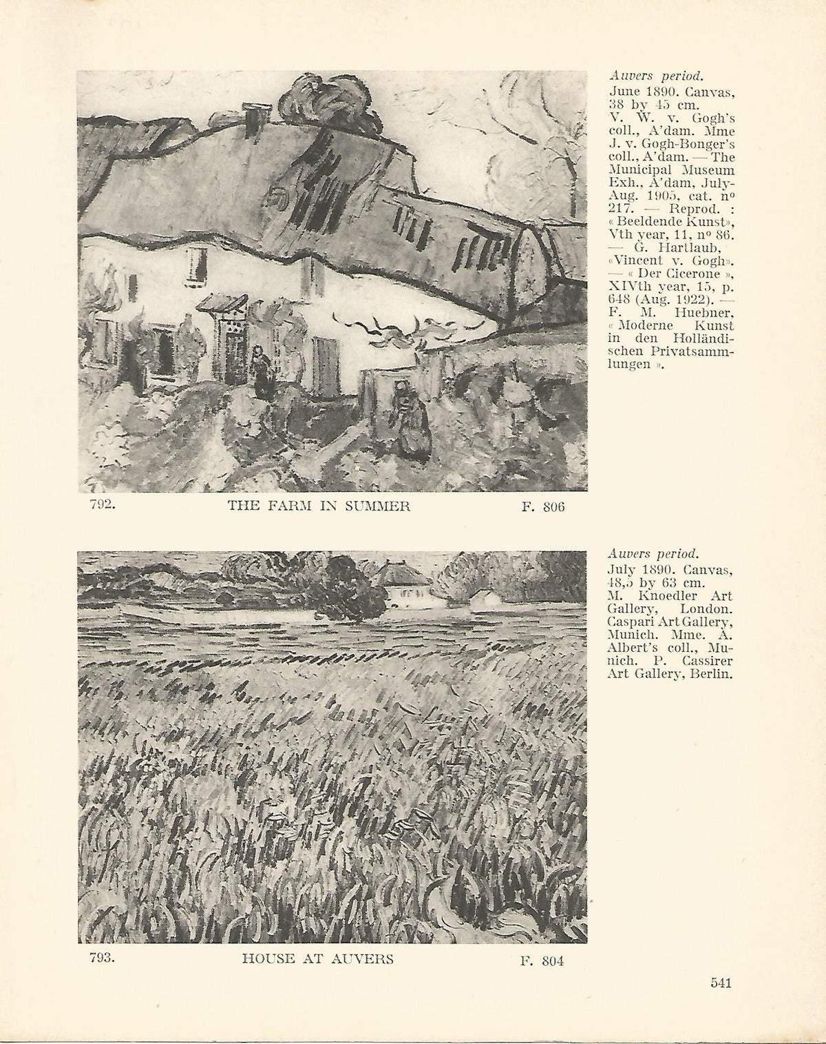 LAMINA 1470: VAN GOGH. The Farm in Summer. House at Auvers