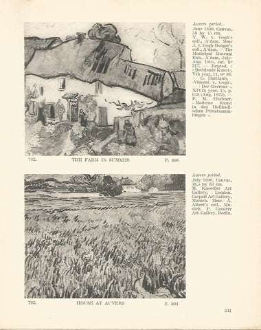 LAMINA 1470: VAN GOGH. The Farm in Summer. House at Auvers