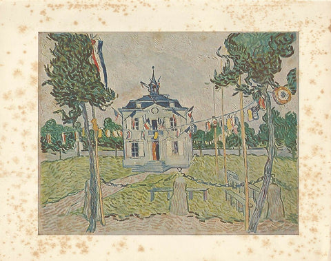 LAMINA 1472: VAN GOGH. The Mairie in Auvers on the 14th of July 1890