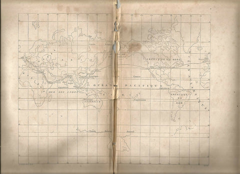 LAMINA 1195: VERNE.Mapa (mal estado)