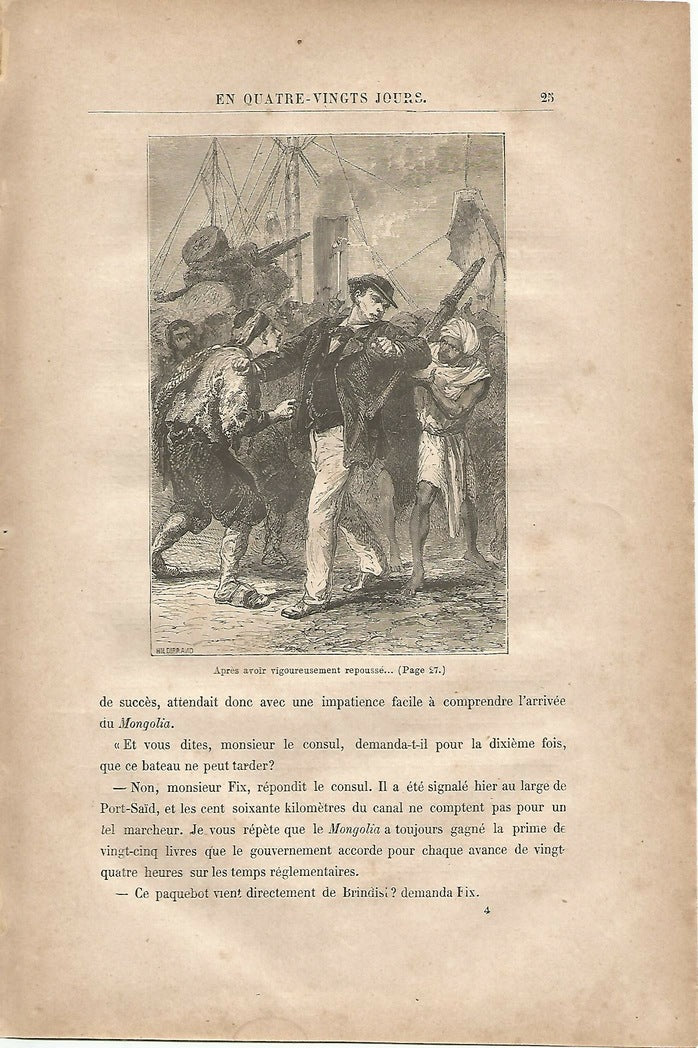 LAMINA 1202: VERNE. Apres avoir vogoureusement repousse…