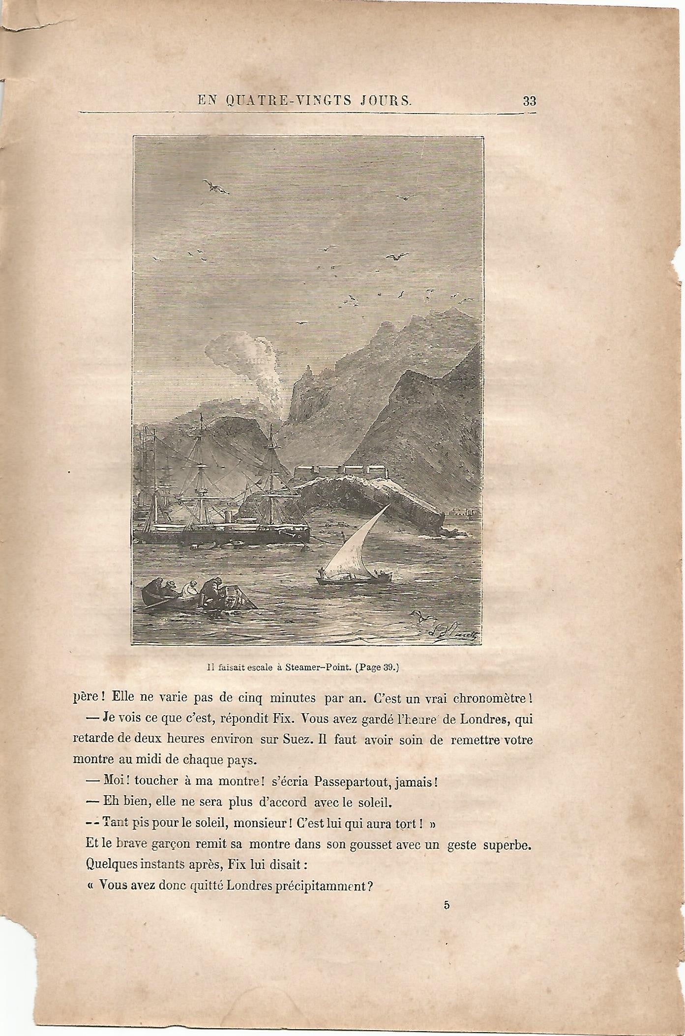 LAMINA 1204: VERNE. Il faisait escale a Steamer-Point.