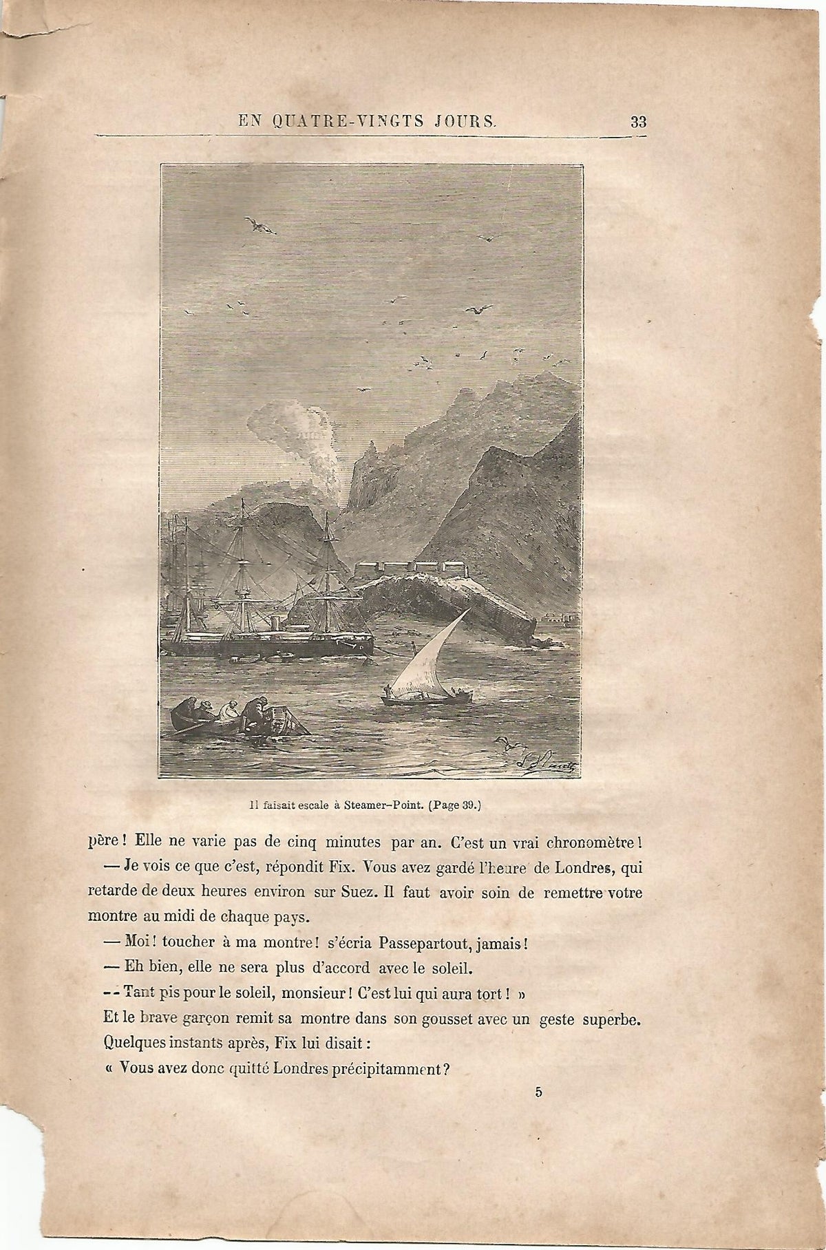 LAMINA 1204: VERNE. Il faisait escale a Steamer-Point.
