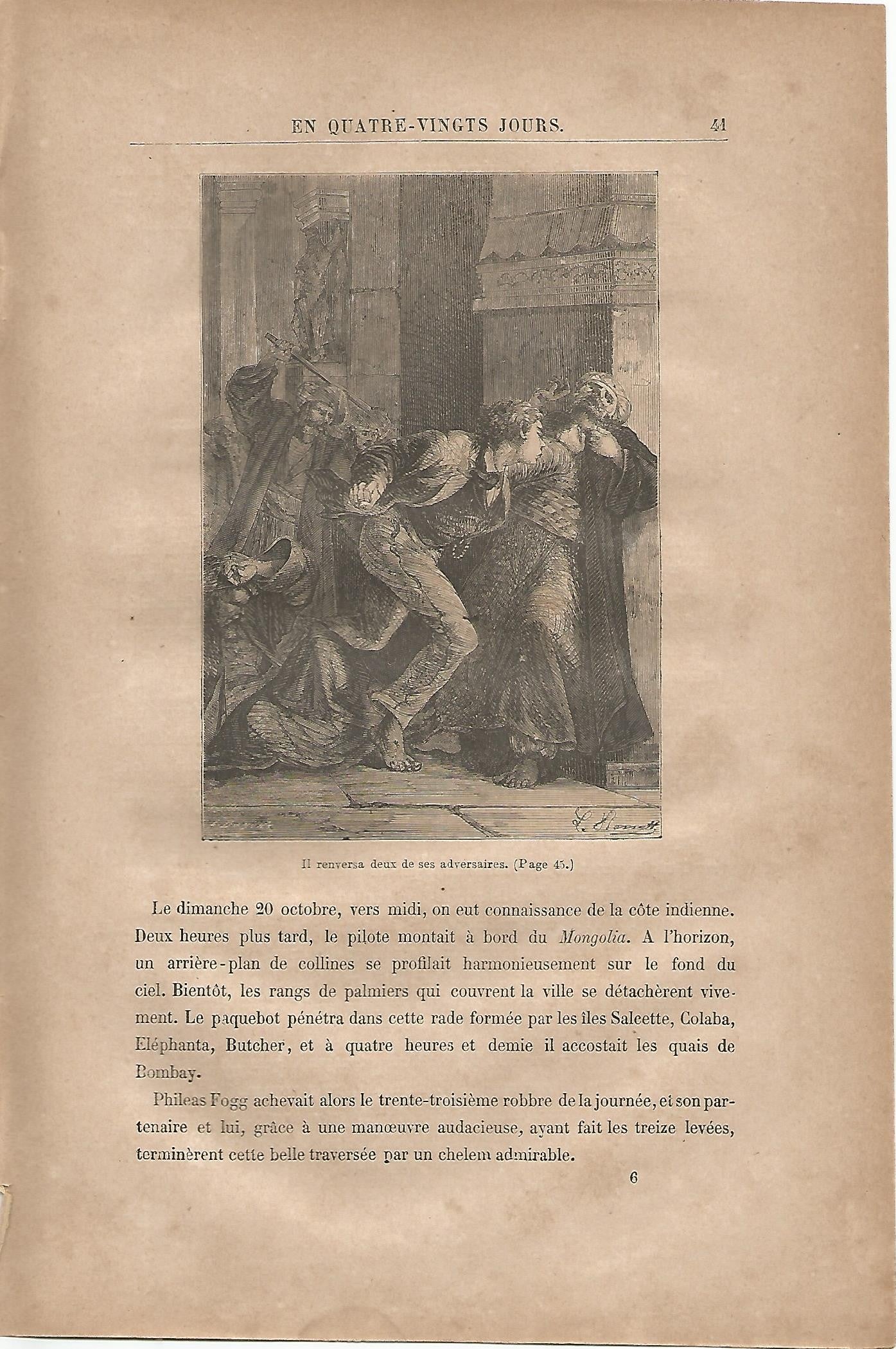 LAMINA 1206: VERNE.Il renversa deux de ses adversaires