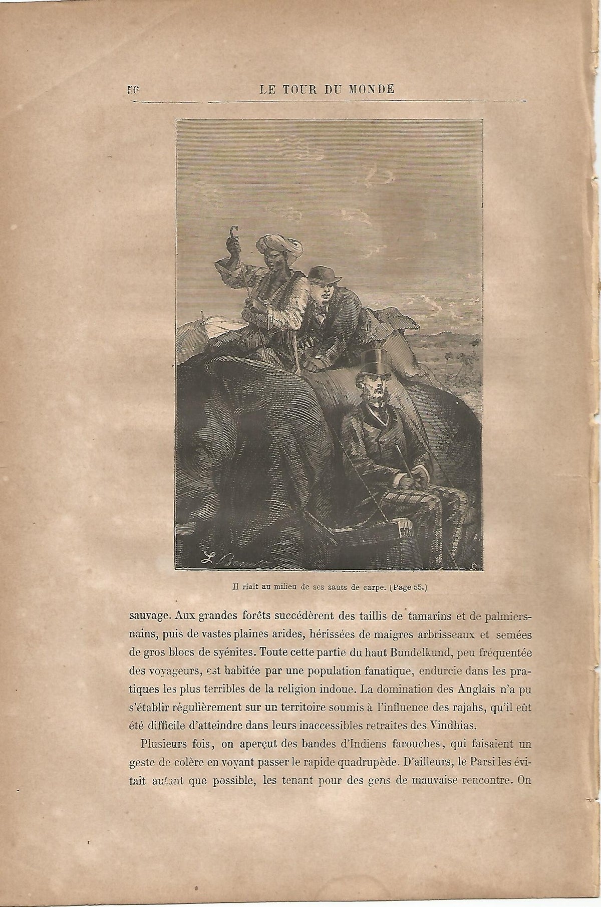 LAMINA 1209: VERNE. Il riait au milieu de ses sauts de carpe