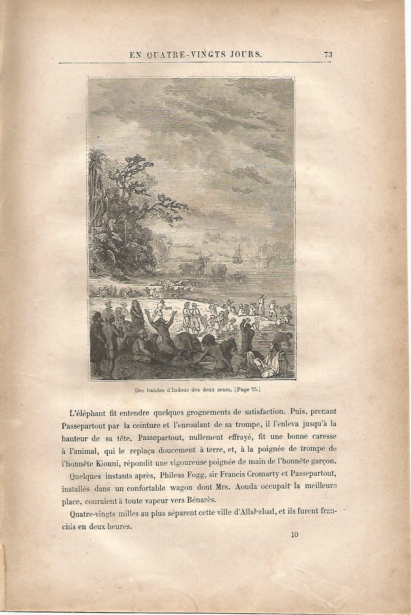 LAMINA 1214: VERNE. Des bandes d Indous des deux sexes