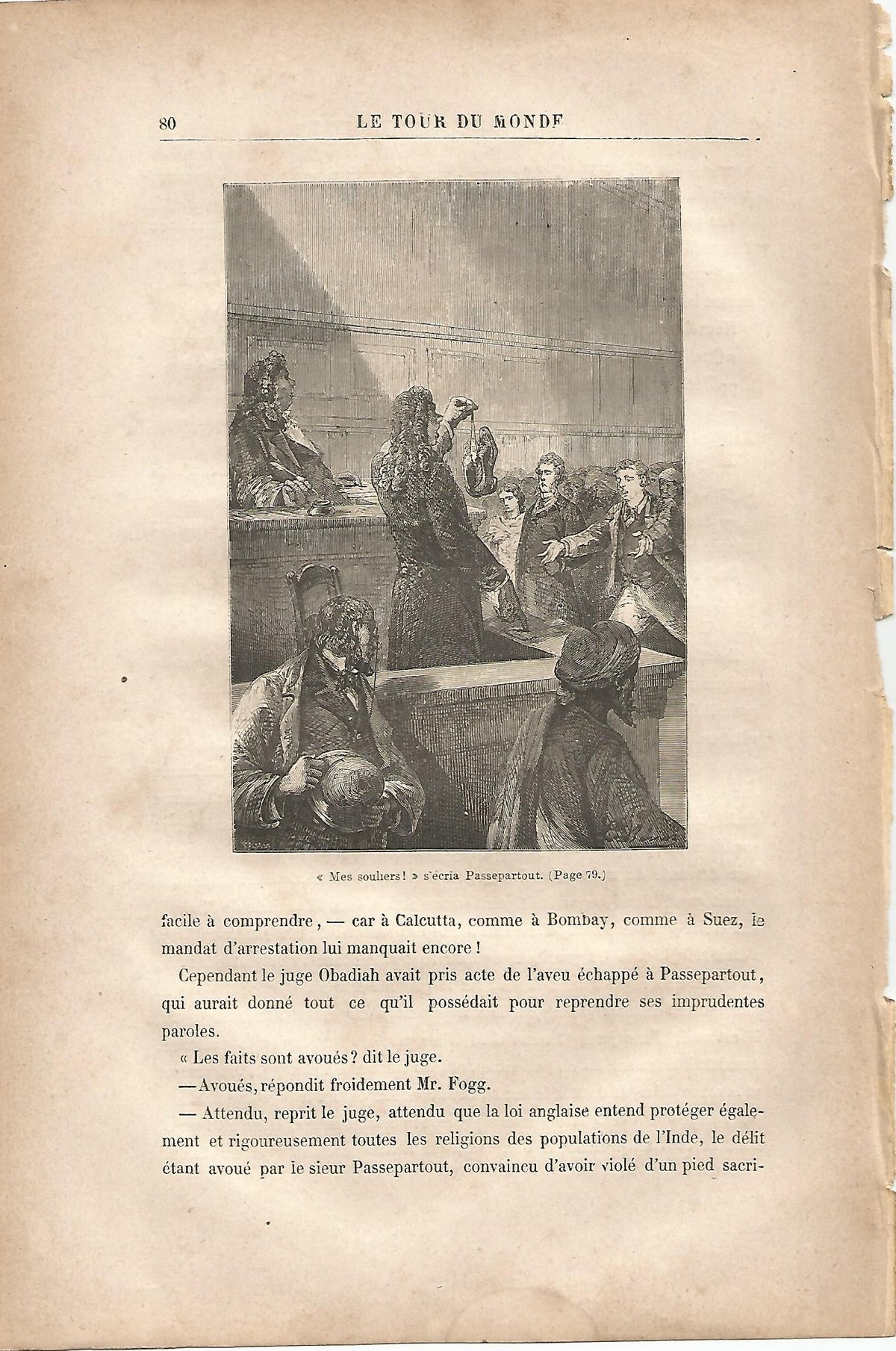 LAMINA 1215: VERNE. Mes souliers! secria Passepartout