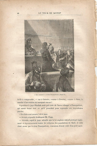 LAMINA 1215: VERNE. Mes souliers! secria Passepartout