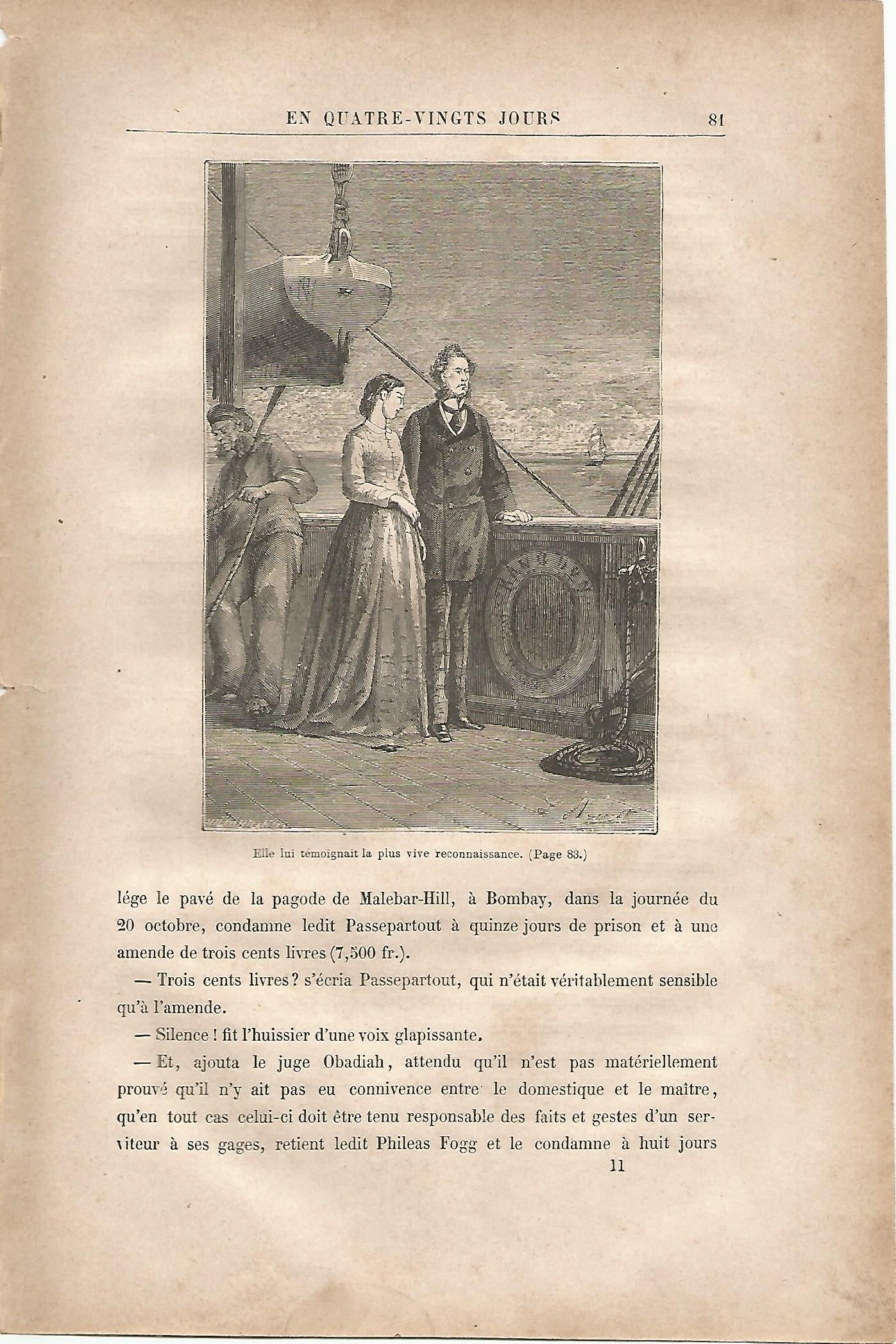 LAMINA 1216: VERNE. Elle lui temoignait la plus vive reconnissance