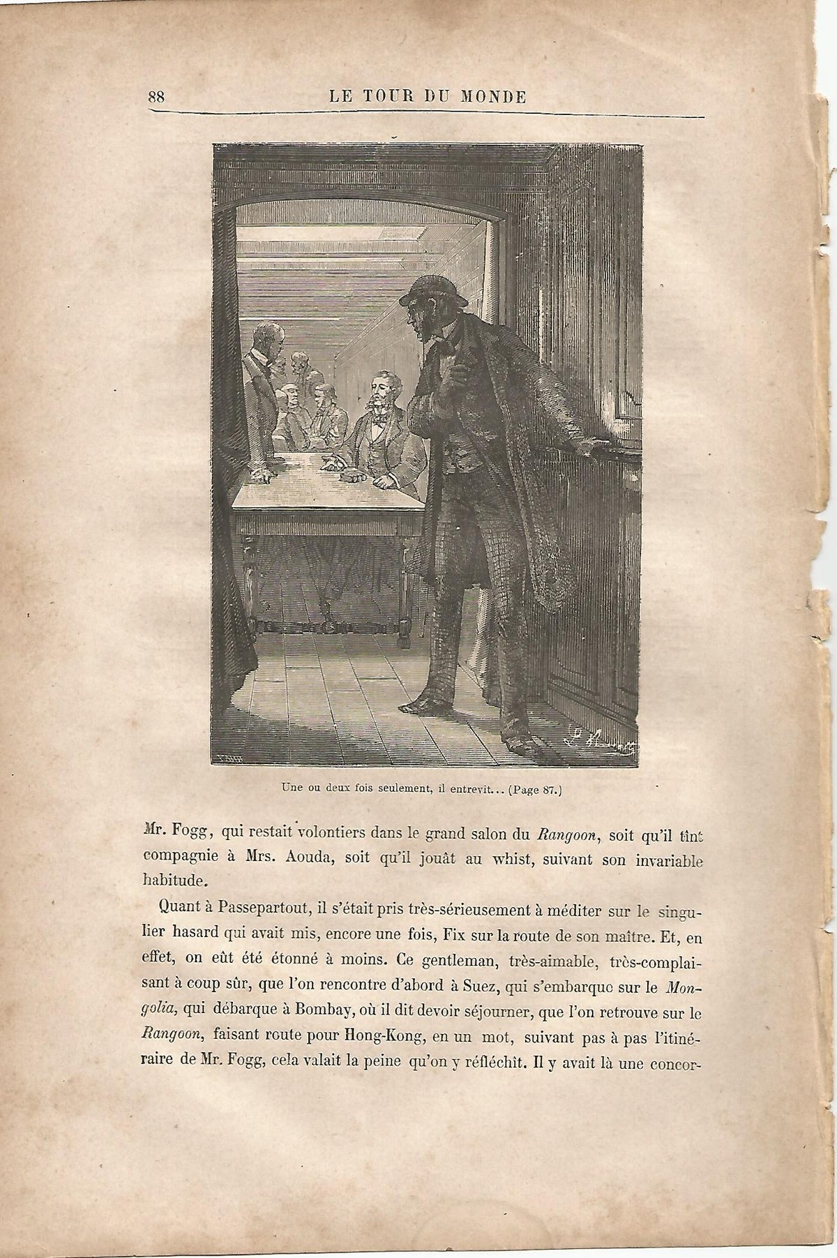 LAMINA 1217: VERNE. Une ou deux fois seulement il entrevit…