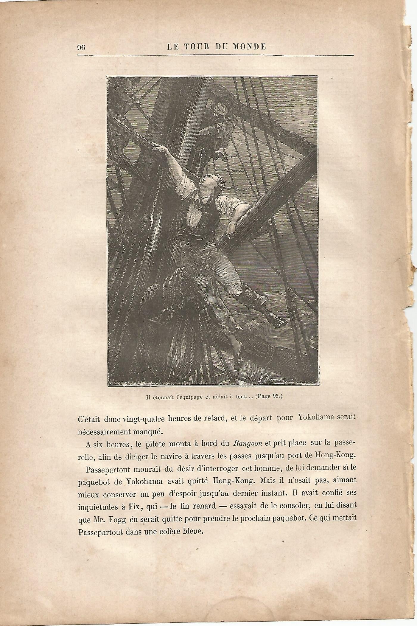 LAMINA 1219: VERNE. Il etonnait l equipage et aidait a tout….