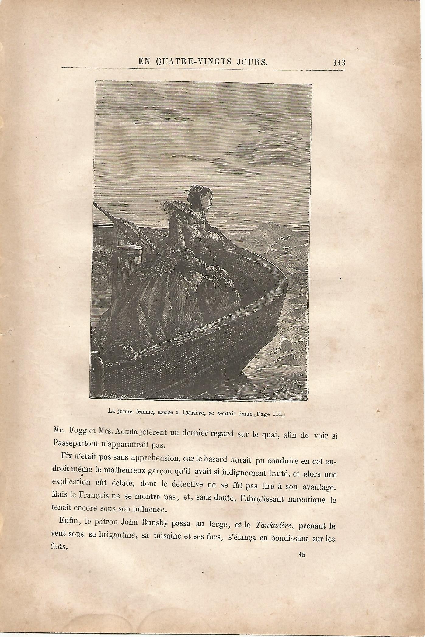LAMINA 1224: VERNE. Le jeune femme assire a l arriere se sentait emue