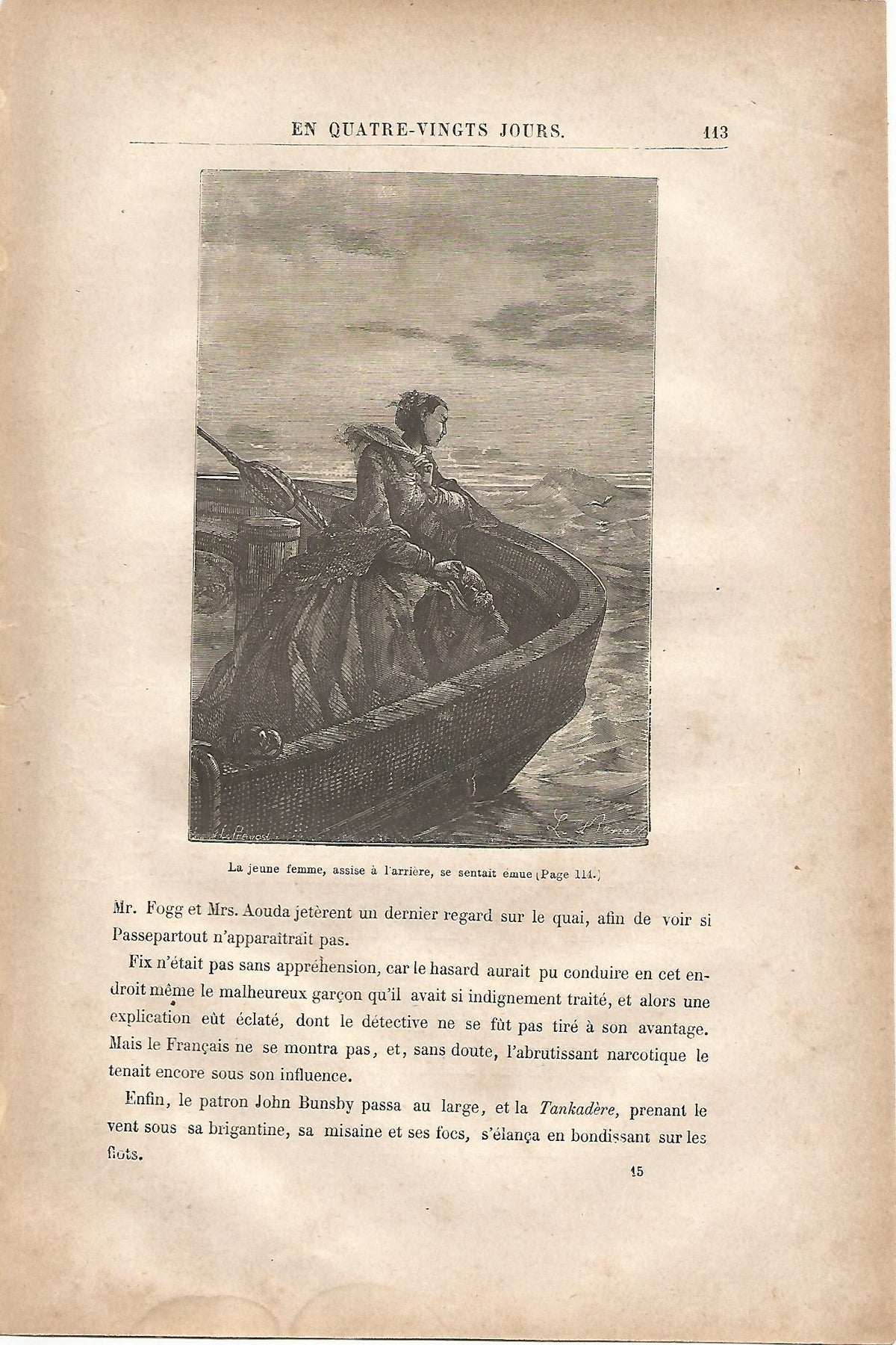 LAMINA 1224: VERNE. Le jeune femme assire a l arriere se sentait emue