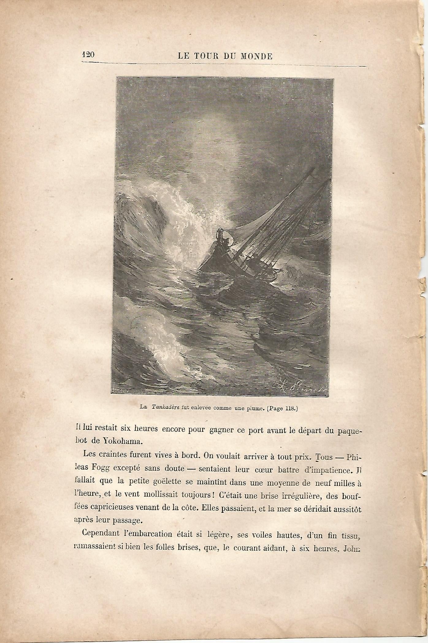 LAMINA 1225: VERNE. La Tankadere fut enlevee comme une plume