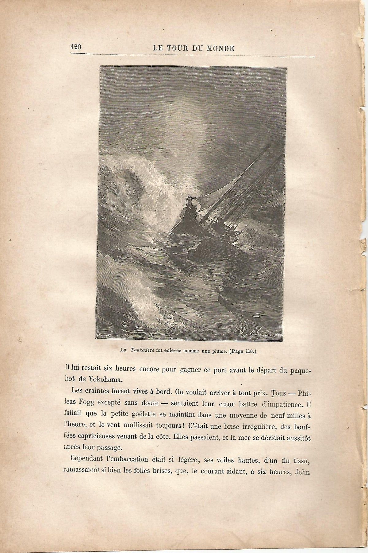 LAMINA 1225: VERNE. La Tankadere fut enlevee comme une plume