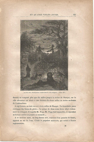 LAMINA 1226: VERNE. La nuit vint Passepartout rentra dans la ville indigene