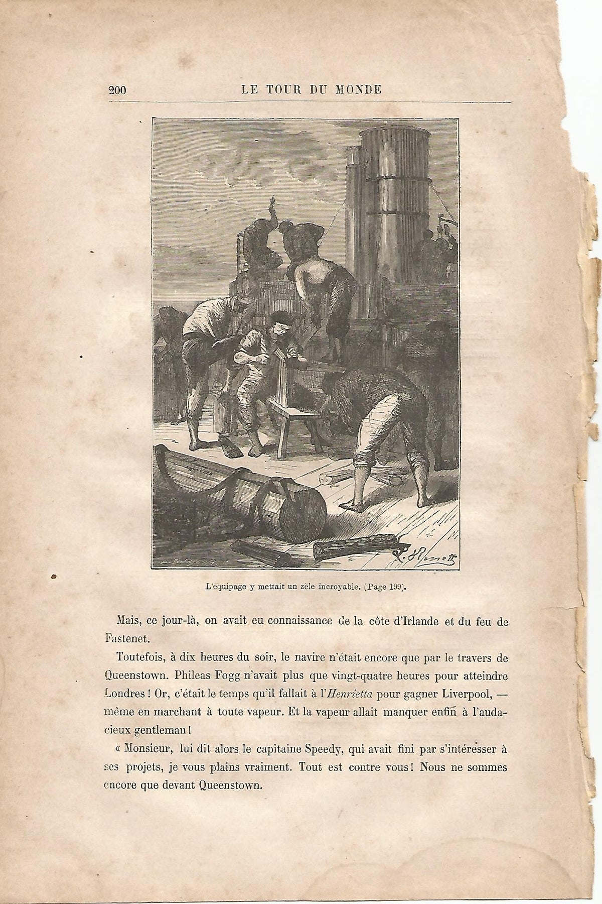 LAMINA 1245: VERNE. Lequipage y mettait un zele incroyable