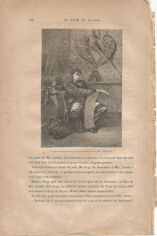 LAMINA 1247: VERNE. Il avait trouve une note de la Compagnie du gaz