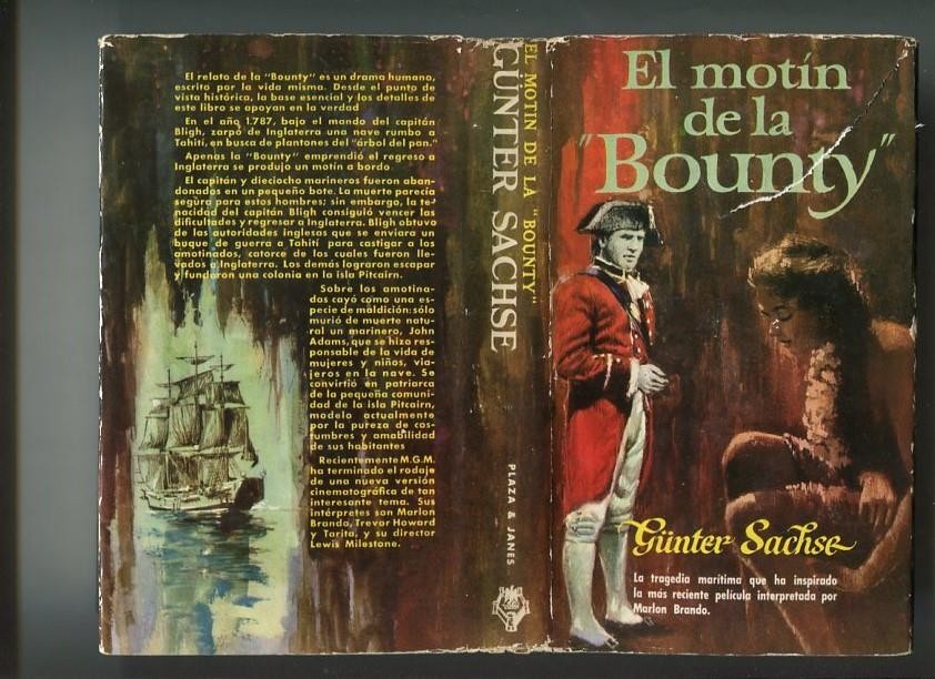 El motin de la Bounty (raja en sobrecubierta lado superior derecho)