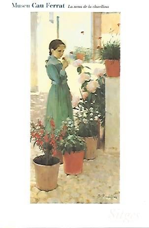 POSTAL 53060: SANTIAGO RUSIÑOL.  La niña de la clavelina