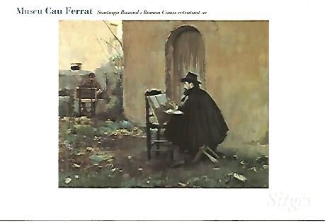 POSTAL 53061: S. RUSIÑOL y R. CASAS  Santiago Rusiñol y Ramon Casas retratandose