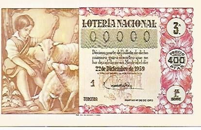 POSTAL 53199: SERIE DECIMOS LOTERIA DE NAVIDAD