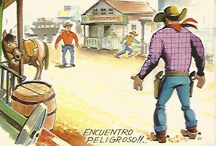 POSTAL 53229: COW BOYS. Encuentro peligroso