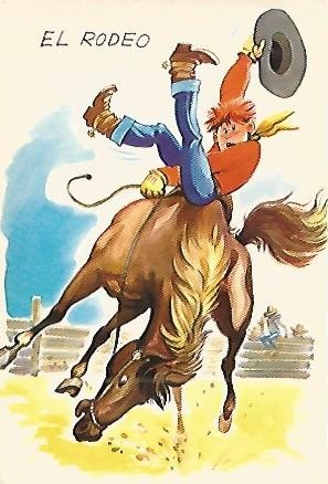 POSTAL 53232: COW BOYS. El rodeo