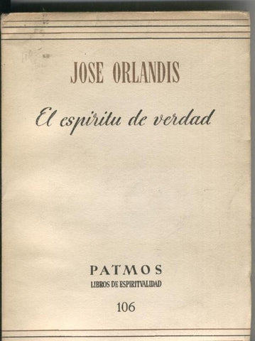 Patmos libros de espiritualidad numero 106: El espiritu de verdad