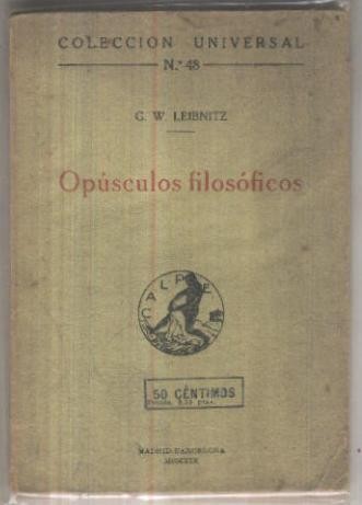 Universal numero 048: Opusculos filosoficos