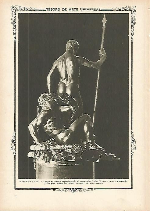 LAMINA 1271. POMPEYO LEONI. Grupo escultorico de Carlos V