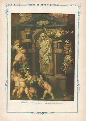 LAMINA 1294. RUBENS. Estatua de Ceres